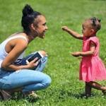Jassy Correia was photographed with her 18-month-old daughter at Playstead Park on June 16, 2018.