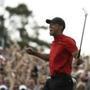 Tiger Woods let out a celebratory yell after winning the Masters.