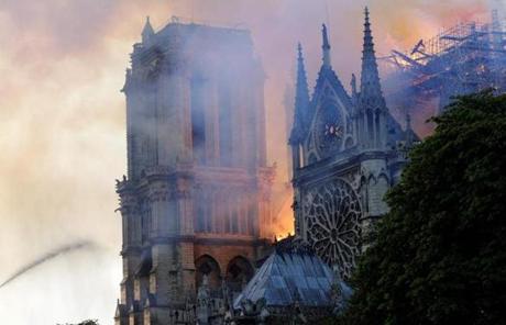 Parisian firefighting crews battled the blazes for hours.
