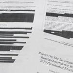 Three pages of report by special counsel Robert Mueller. 
