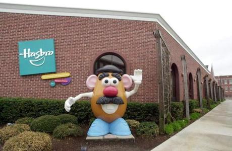 A statue of Mr. Potato Head at the corporate headquarters of toymaker Hasbro Inc. in Pawtucket, R.I.
