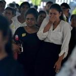 A woman cried at a service for bomb blast victims at St Sebastian's Church in Negombo, Sri Lanka, on Tuesday.