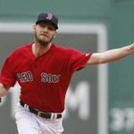Boston, MA, 04/23/2019 -- Red Sox starting pitcher Chris Sale delivers against the Tigers during the first inning in the first game of a doubleheader at Fenway Park. (Jessica Rinaldi/Globe Staff) Topic: Reporter: 