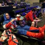 04/25/2019 Revere Ma - Carlos Burgos (cq) was one of the Marvel fans at the movie marathon at the Showcase Cinema Lux in Revere. He was in costume to enhance the experience. Jonathan Wiggs /Globe StaffReporter:Topic: