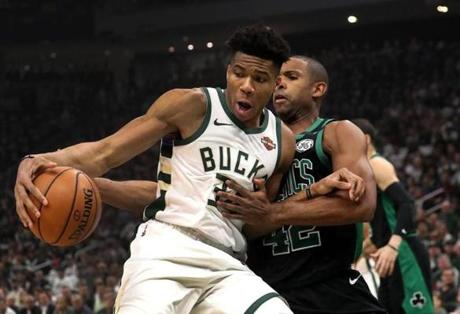 Al Horford had Giannis Antetokounmpo tied up in knots for much of Game 1.
