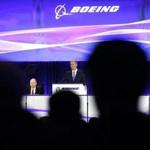 Dennis Muilenburg, Boeing?s chairman, president, and CEO, at the company?s shareholders meeting in Chicago.