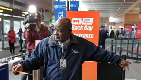 The expedited security check is one of several ways Massport is trying to improve Logan Express service.
